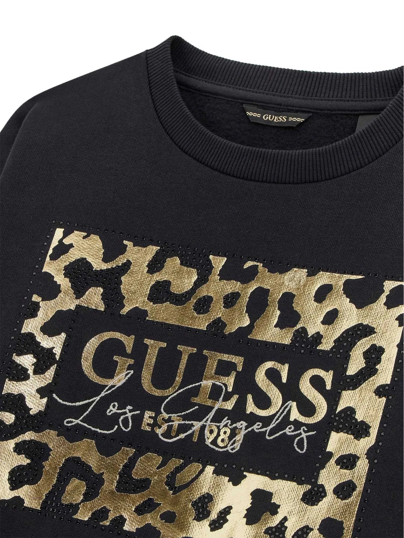 Guess Girls Active Sweatshirt In Black