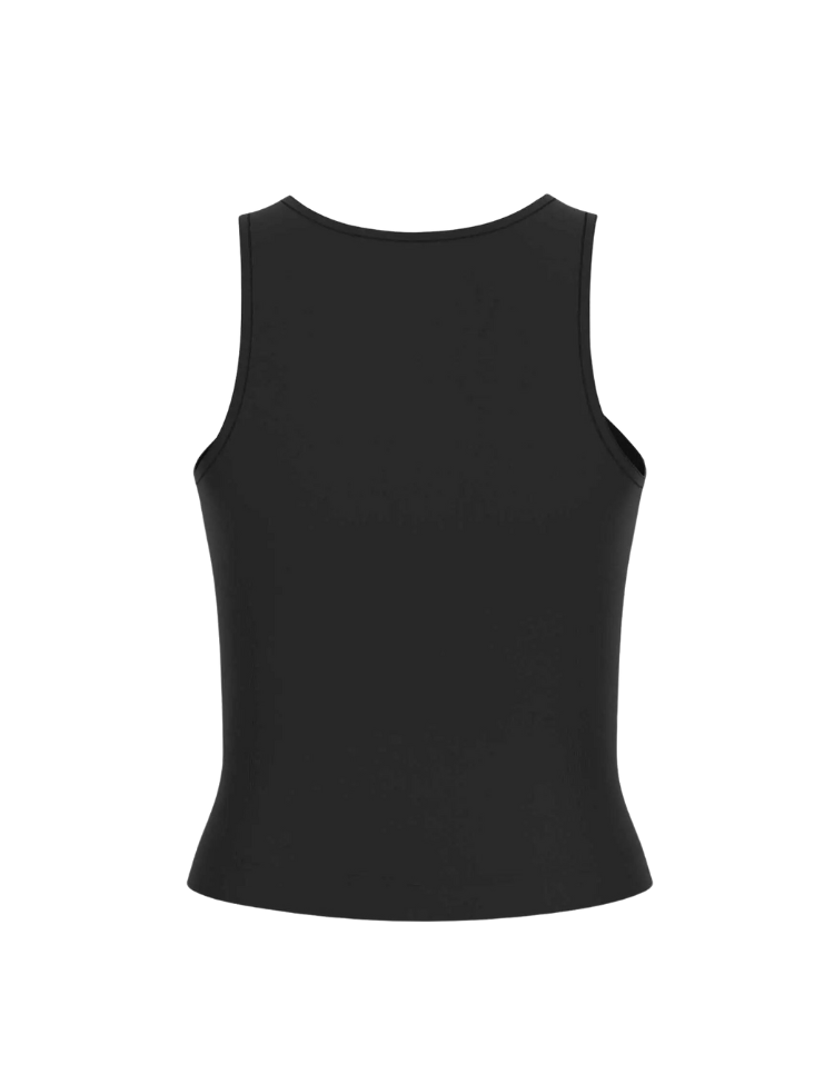 Guess Womens Round Neck Tank Top In Black
