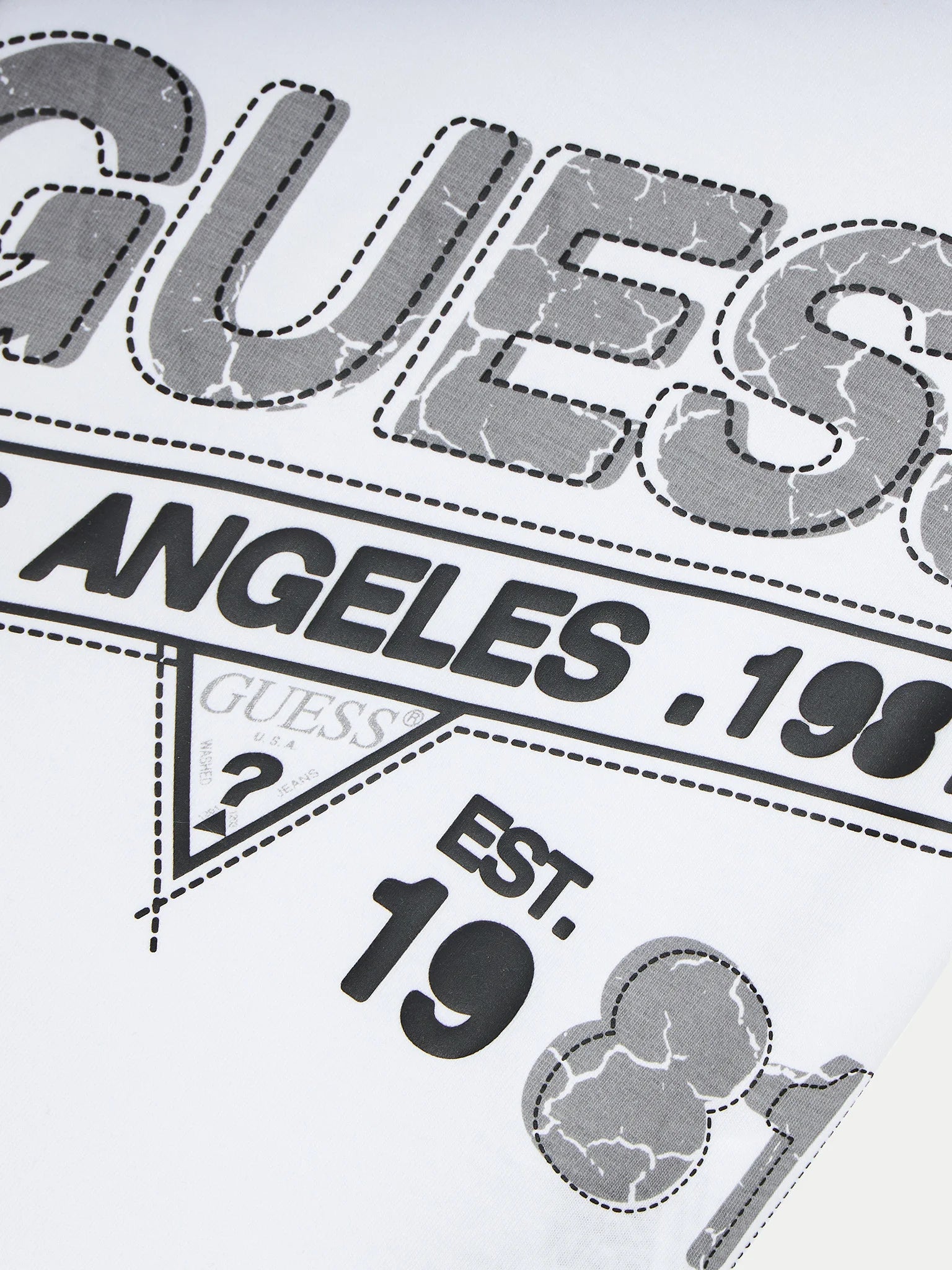 Guess Boys T-Shirt In White & Grey