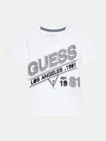 Guess Boys T-Shirt In White & Grey