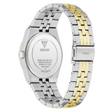 Guess Mens Vincent Two Tone Analogue Stainless Steel Watch In Silver/Gold/Black Dial