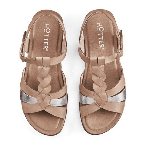 Hotter Ladies Valencia Shoes In Tan