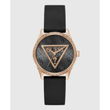 Guess Womens Roxy Analog Watch In Black/Rose Gold