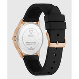 Guess Womens Roxy Analog Watch In Black/Rose Gold