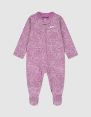 Nike Girls Lace It Up Footed Coverall Jumpsuit In Light Magenta