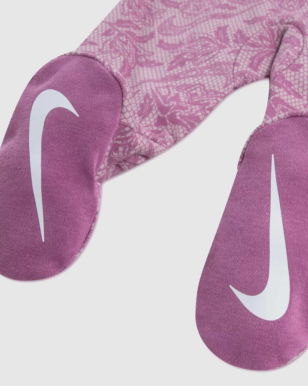 Nike Girls Lace It Up Footed Coverall Jumpsuit In Light Magenta