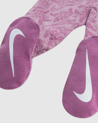 Nike Girls Lace It Up Footed Coverall Jumpsuit In Light Magenta