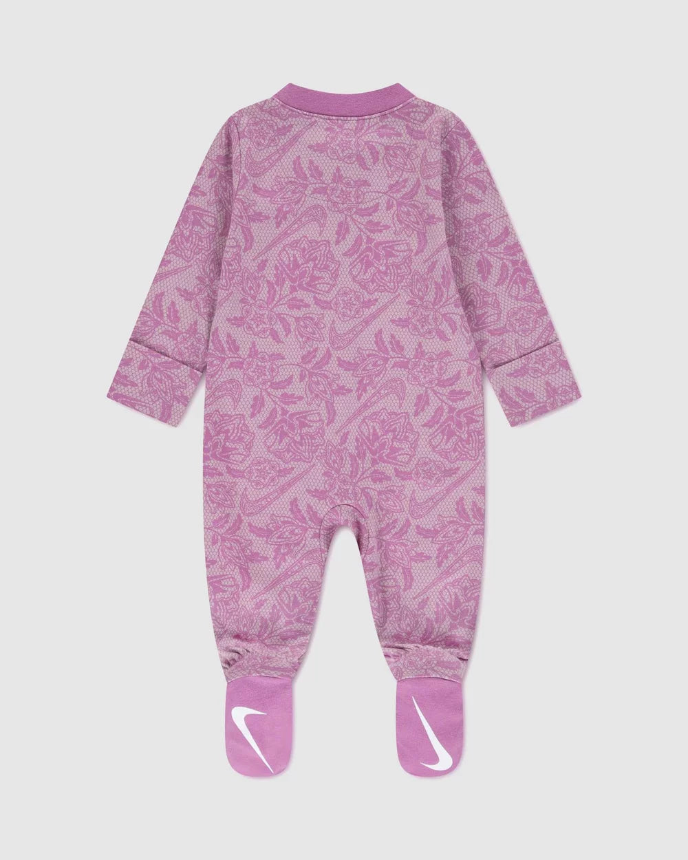 Nike Girls Lace It Up Footed Coverall Jumpsuit In Light Magenta
