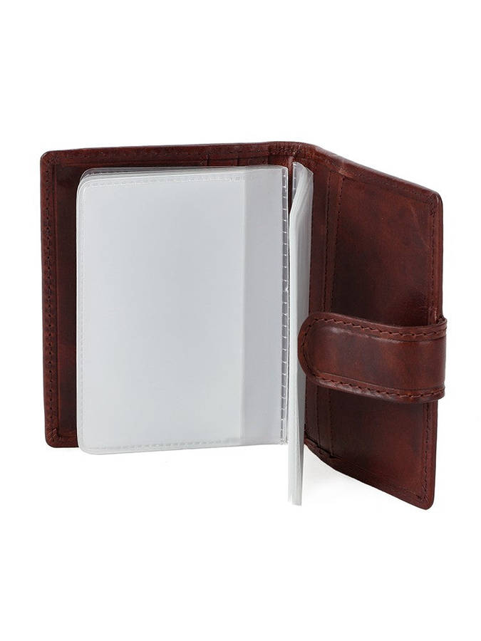 Polo Etosha Card Holder With Tab In Brown