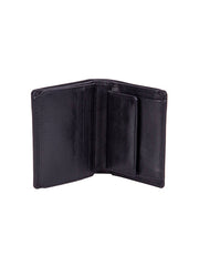Polo Nappa Vertical Billfold Wallet In Black