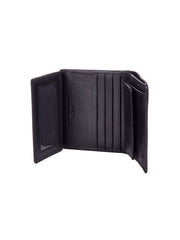 Polo Nappa Vertical Billfold Wallet In Black