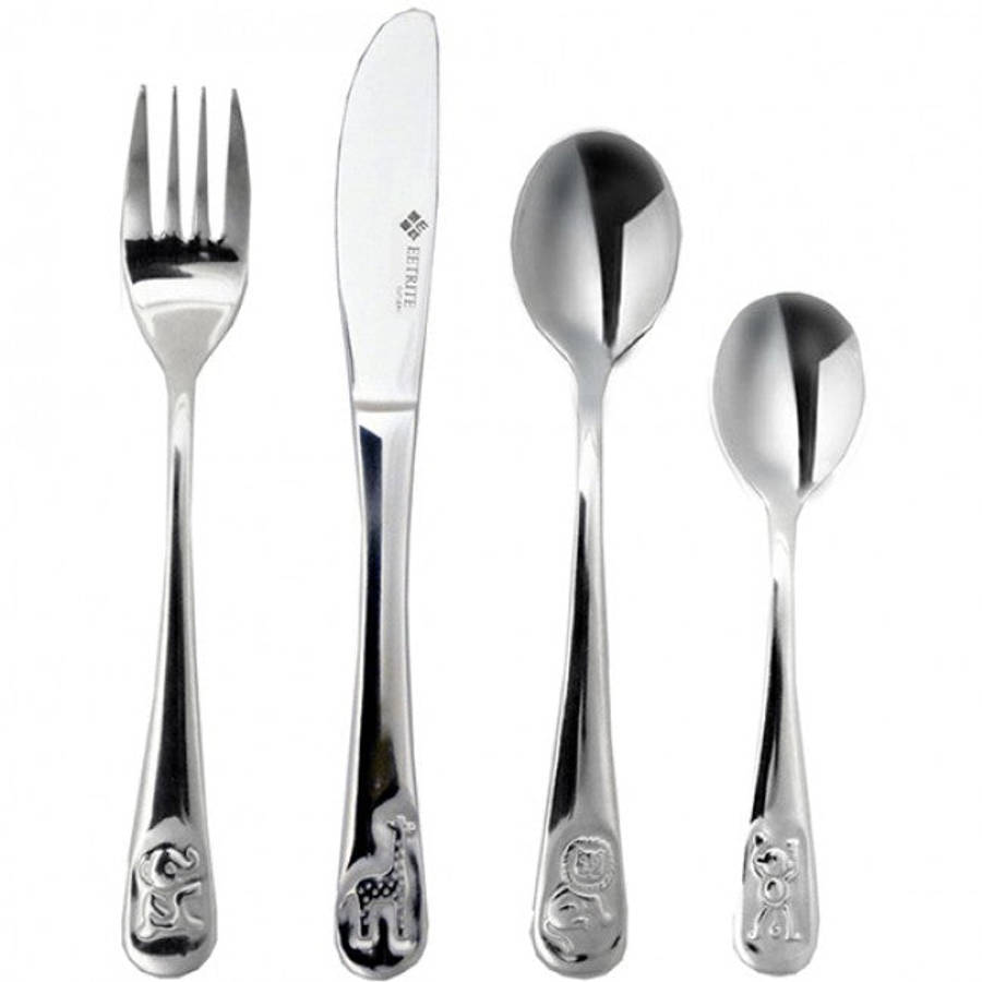 Wechsler 4 Piece Safari Cutlery Set In Silver