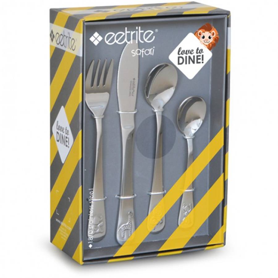 Wechsler 4 Piece Safari Cutlery Set In Silver