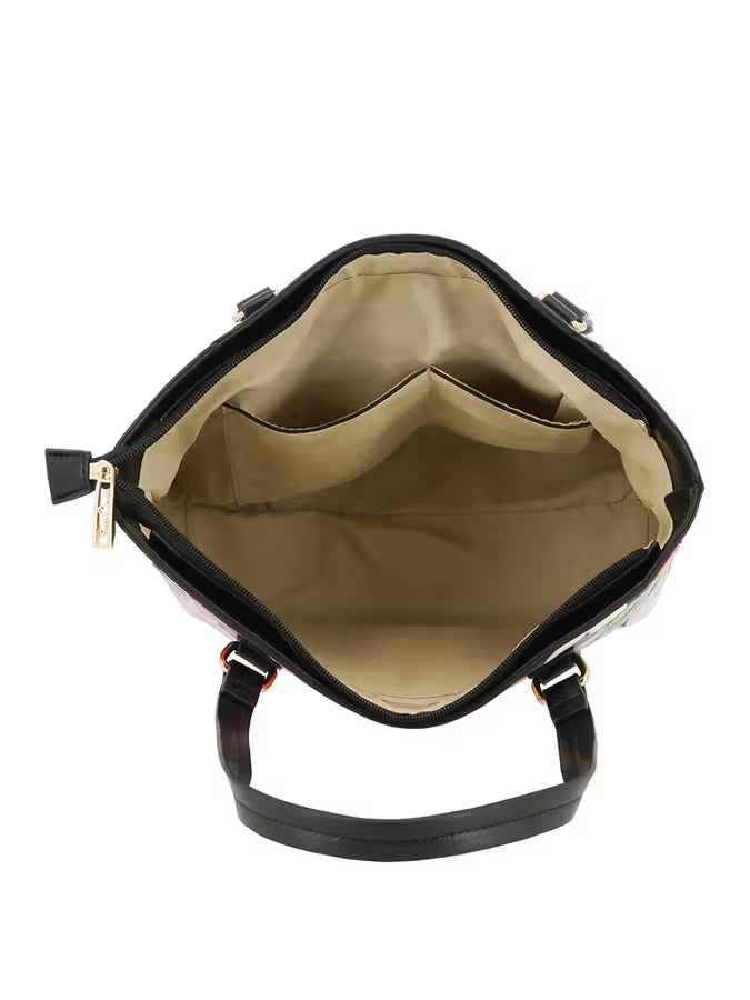 Aaliyah Floral Tote Black - One Size