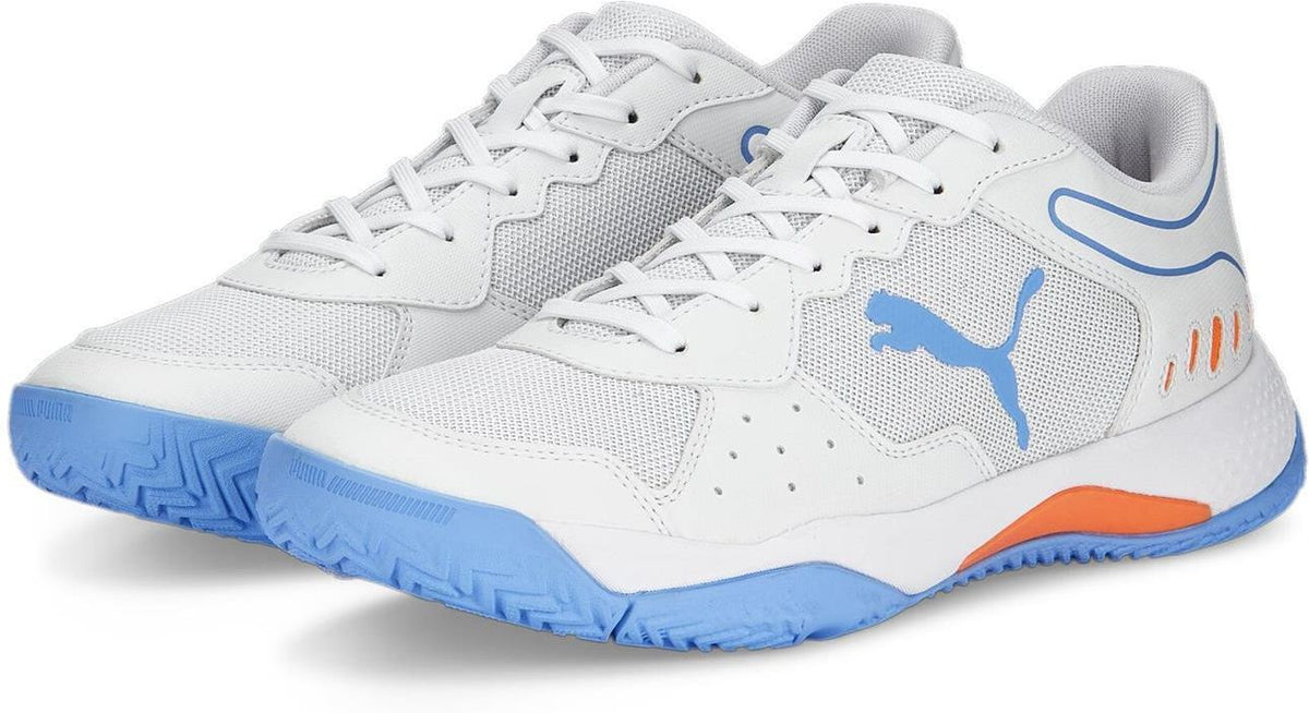 Puma Mens Solarsmash Rct Sneakers In White/Light Blue