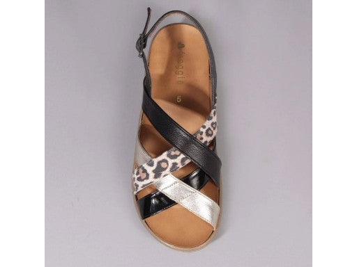 Froggie 12534 Ladies Lea Combo Shoes Black Multi