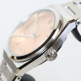 Seiko Ladies Pink Dial Watch In Silver