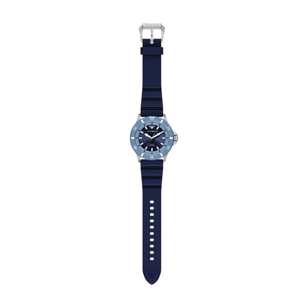 Emporio Armani Mens Green Dial Silicone Sports Watch In Blue
