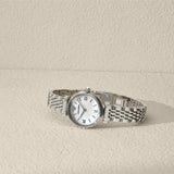 Emporio Armani Ladies Whited Dial Watch In Silver