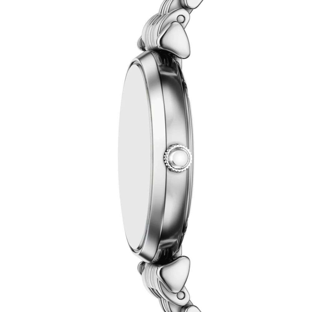 Emporio Armani Ladies Whited Dial Watch In Silver