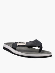 Jeep Mens Branded Thong Sandals In Black