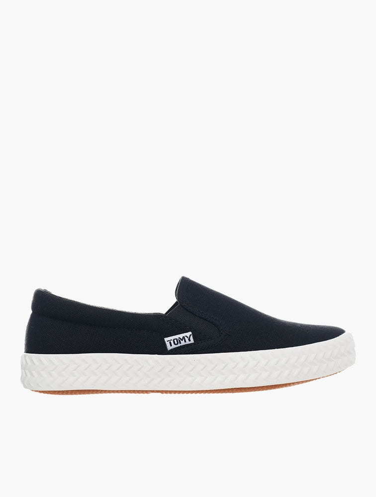 Tomy Womens Kierra BL Slip-On Bx Shoes In Black/White