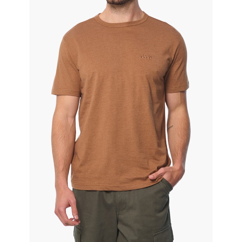 Jeep Mens Embroidery Icon T-Shirts In Brown