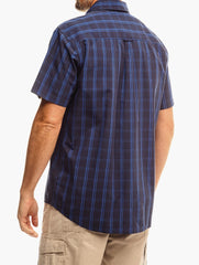 Jeep Mens Yarndye Check Shirt In Navy Multi