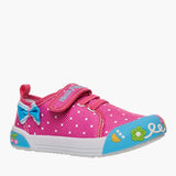 Hush Puppies Girls Ella Synthetic Canva Sneakers In Pink Multi