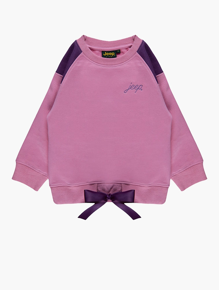 Jeep Kids Crew Neck Fleece Top In Pink