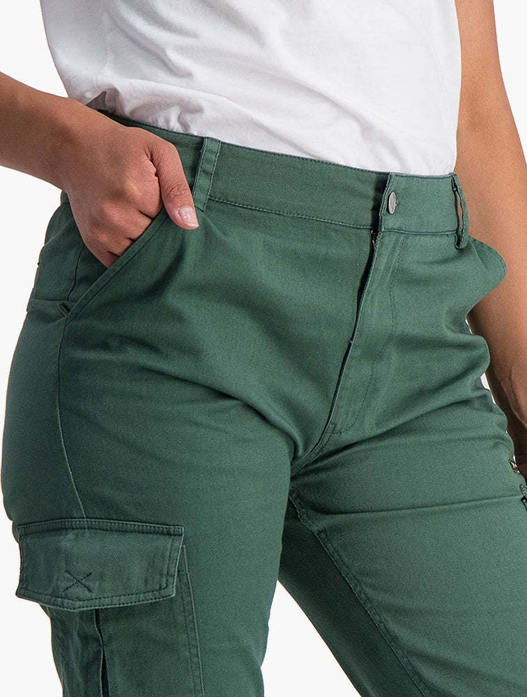 Jeep Womens Relaxed Utility Pants In Green