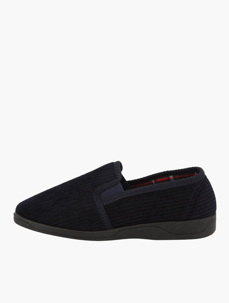 Hush Puppies Mens Collie Black Slipper Shoes