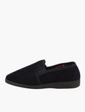 Hush Puppies Mens Collie Black Slipper Shoes