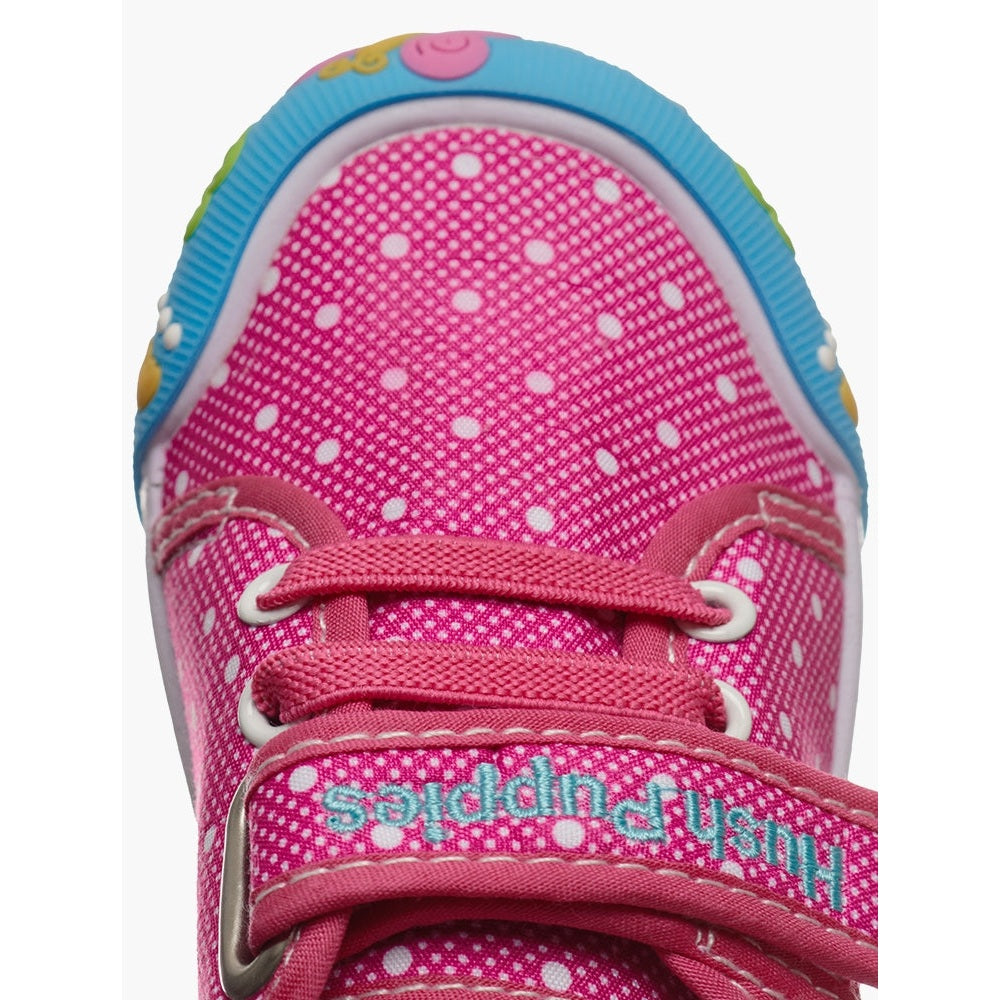 Hush Puppies Girls Ella Synthetic Canva Sneakers In Pink Multi
