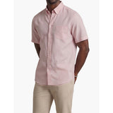Pringle Barry Short Sleeve Classic Shirt In Dusty Pink