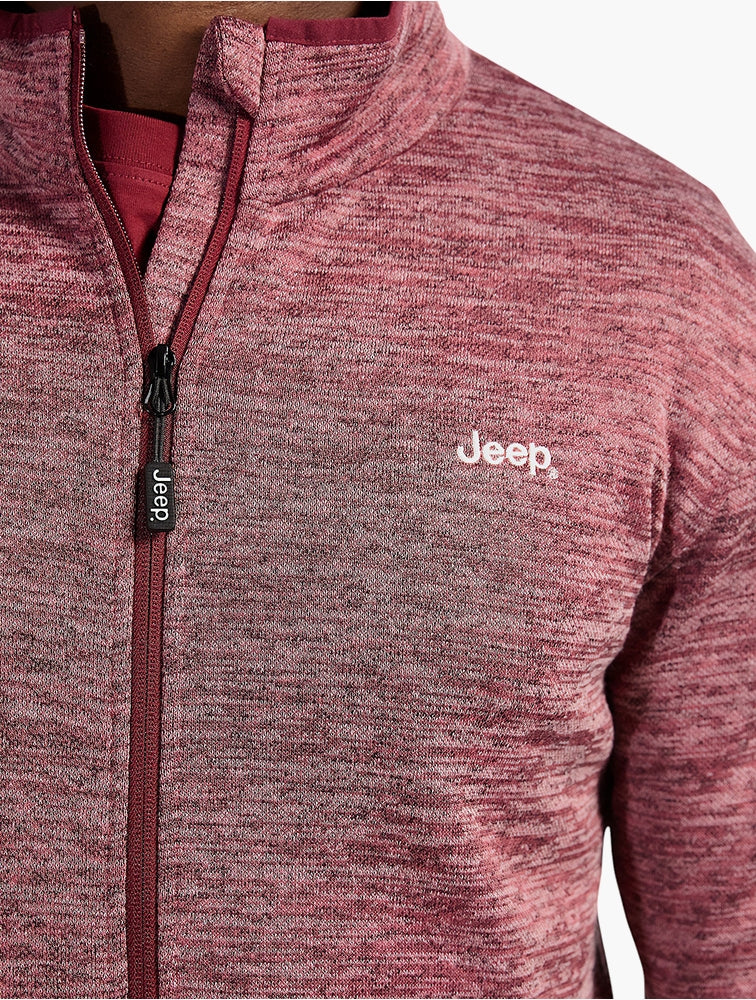 Jeep Mens Zip Through Fleece Mid Layer