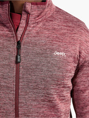 Jeep Mens Zip Through Fleece Mid Layer