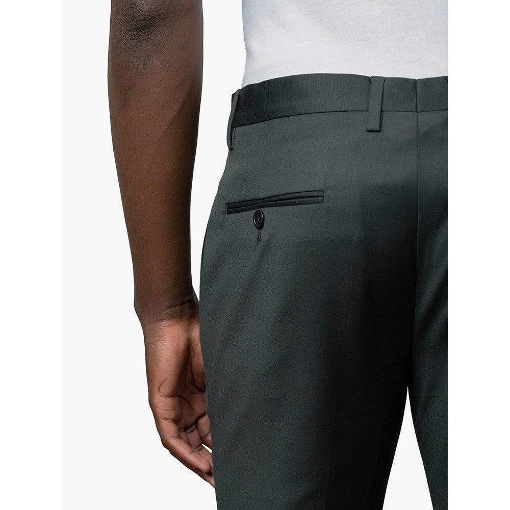 Polo Mens Custom Fit Trouser In Dark Green