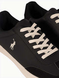 Polo Mens Color Block Basic Sneakers In Black & White