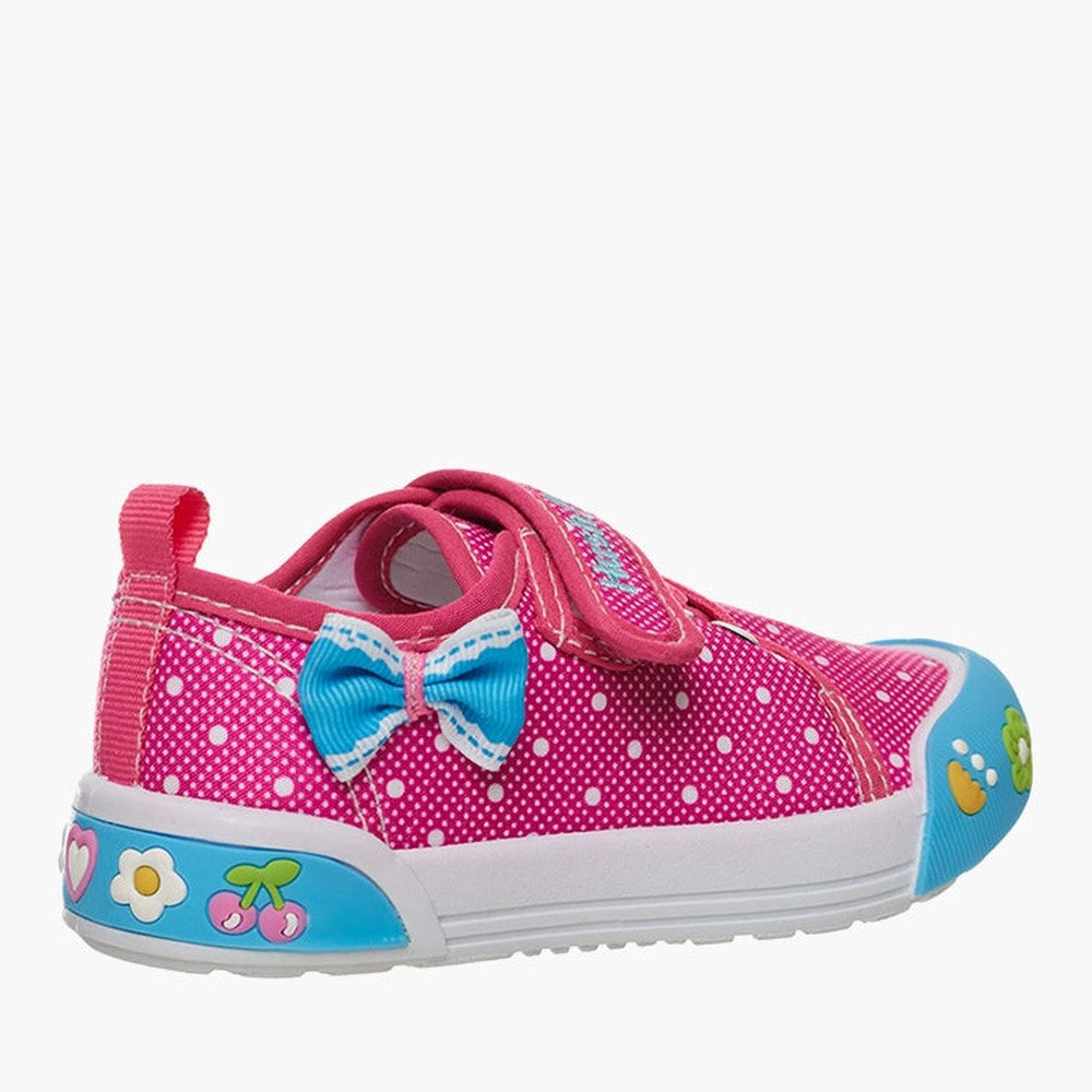 Hush Puppies Girls Ella Synthetic Canva Sneakers In Pink Multi
