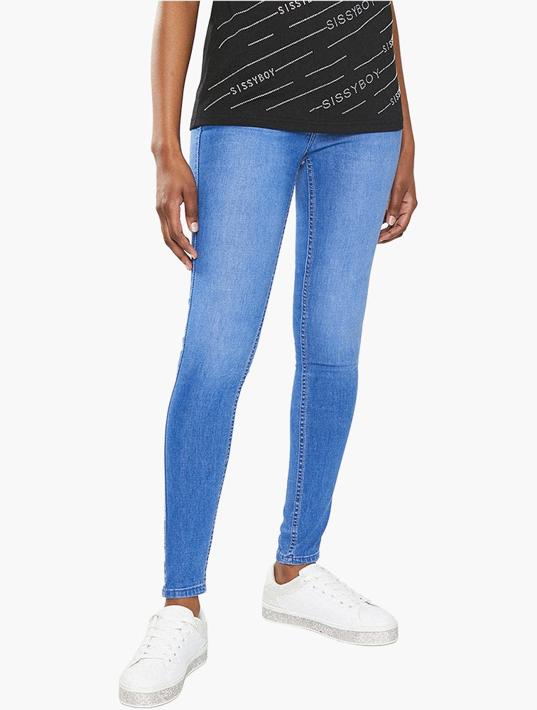 Sissyboy Ladies Axel Bumbooster Skinny Jeans In Blue