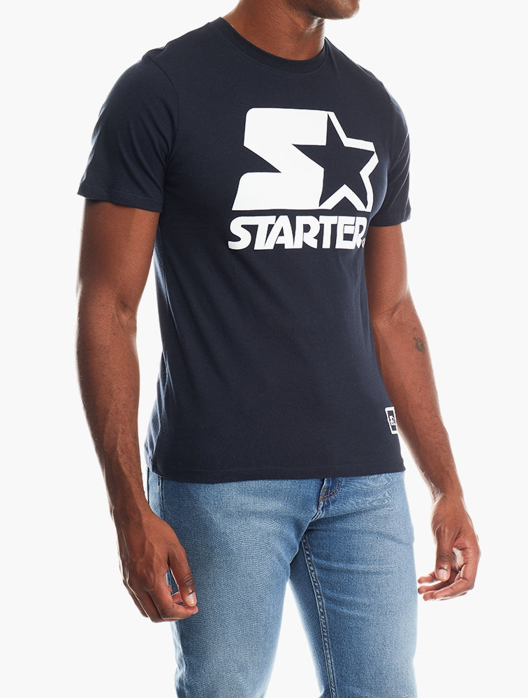 Starter Mens Core Logo T-Shirt In Navy