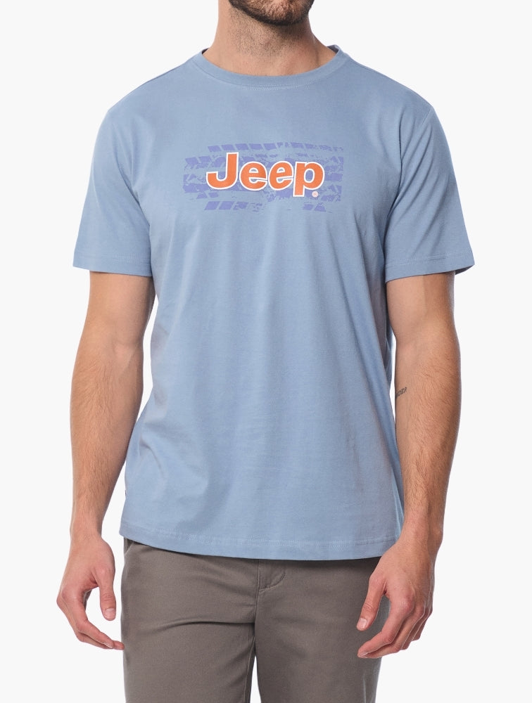Jeep Mens Fashion Graphic T-Shirt In Blue