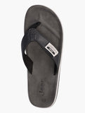 Jeep Mens Branded Thong Sandals In Black