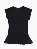 Polo Girls Emily Short Sleevee Embroidered Dress In Black