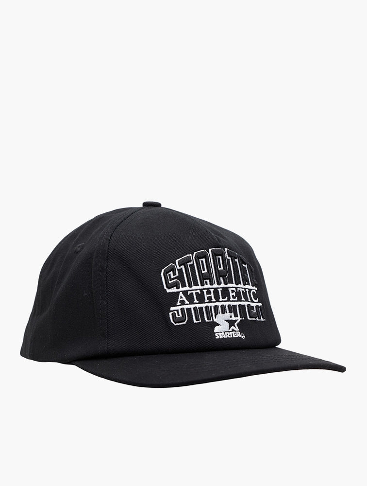 Starter Mens Flap Pesk Snap Back Cap In Black