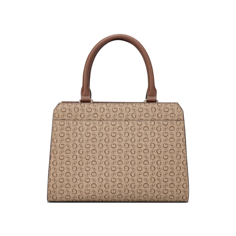 Guess Womens Lisbeth Satchel Handbag In Walnut