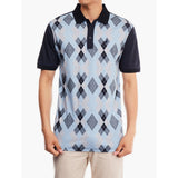 Polo Mens Dm Argyle Print Golfer In Blue