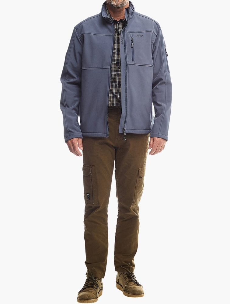 Jeep Mens Core Softshell Jacket Grey