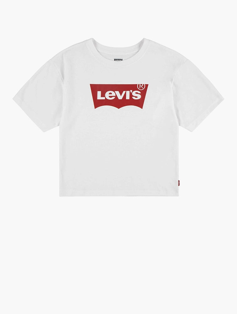 Levis Girls Light Bright Cropped T-Shirt In White